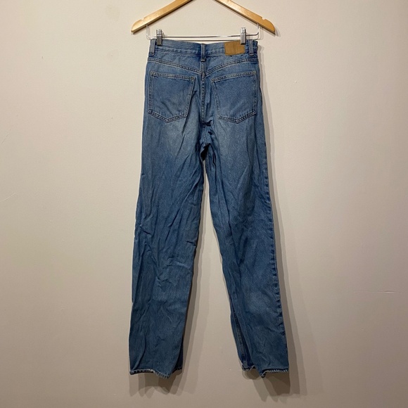 Weekday Rail Mid Rise Loose Baggy Fit Wide Leg Jeans Size 25 - Picture 4 of 4